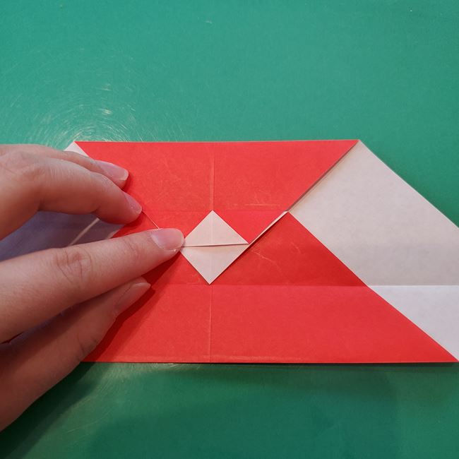 折り紙 星型のサンタクロースの折り方作り方①顔(16)