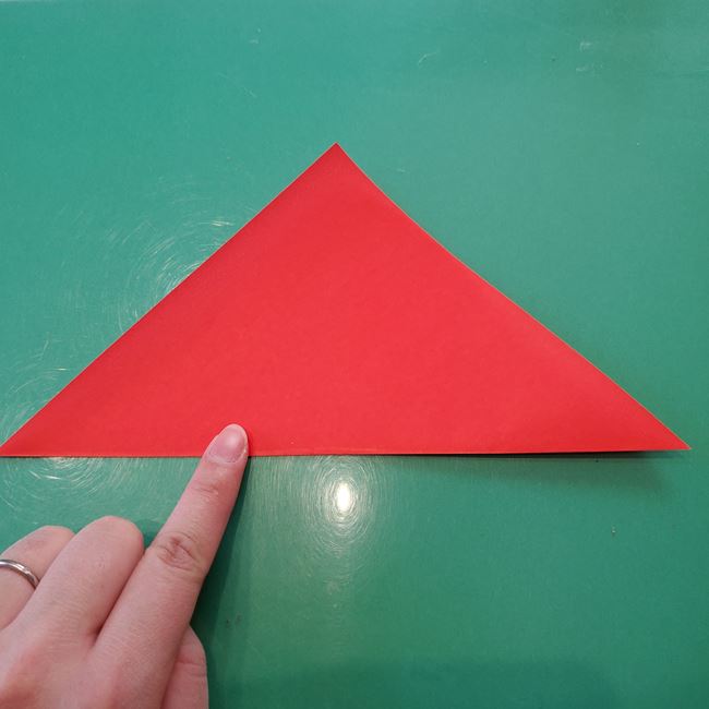 折り紙 星型のサンタクロースの折り方作り方①顔(2)