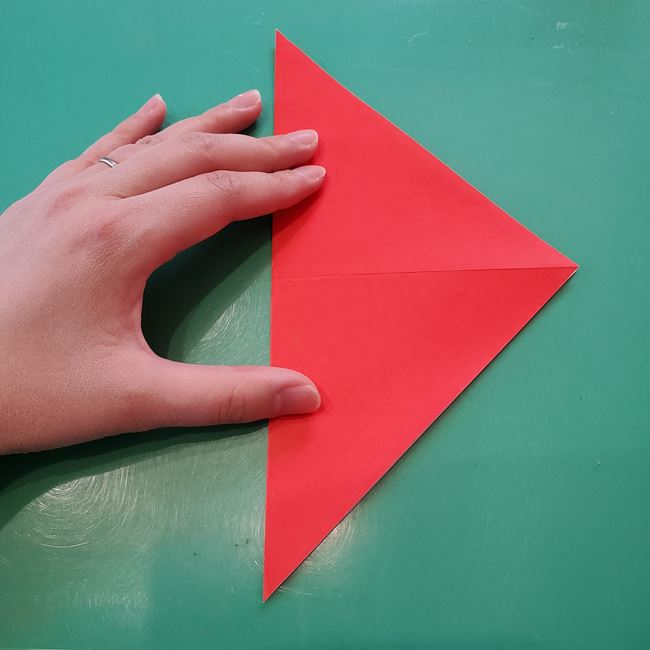 折り紙 星型のサンタクロースの折り方作り方①顔(4)