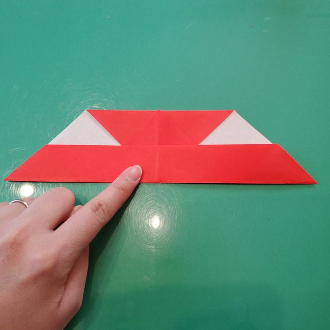 折り紙 星型のサンタクロースの折り方作り方①顔(9)
