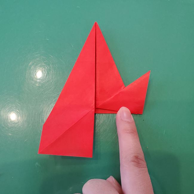 折り紙 星型のサンタクロースの折り方作り方②星形(11)
