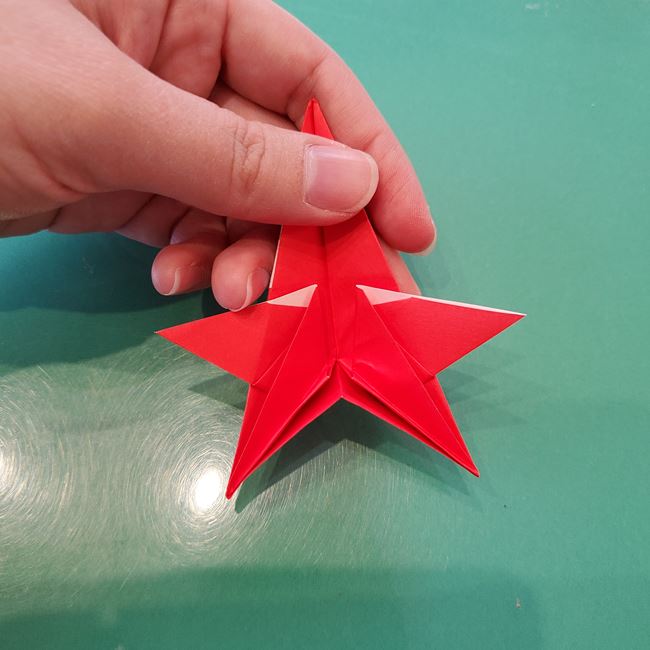 折り紙 星型のサンタクロースの折り方作り方②星形(19)