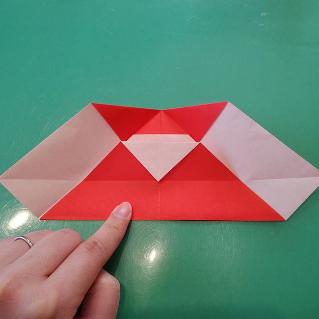 折り紙 星型のサンタクロースの折り方作り方②星形(2)