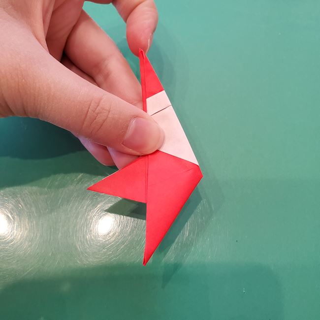 折り紙 星型のサンタクロースの折り方作り方②星形(20)