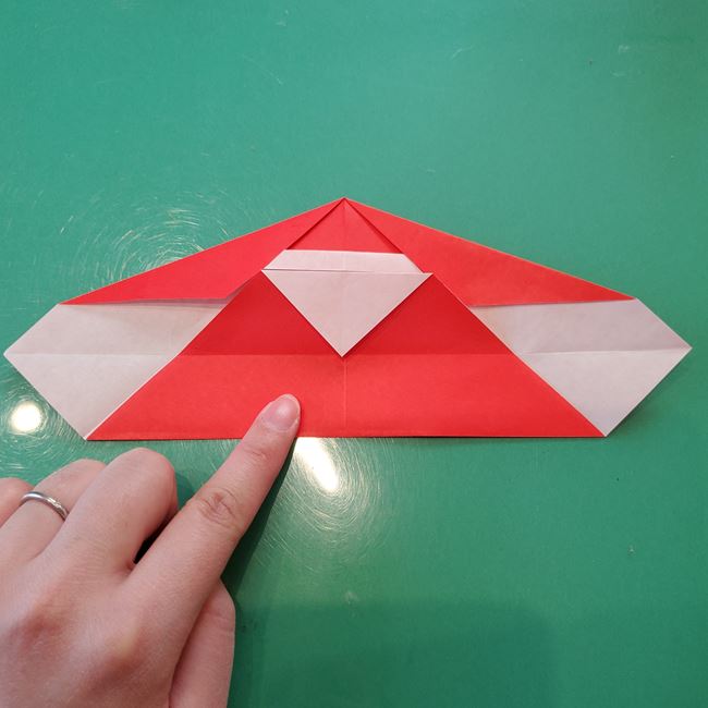 折り紙 星型のサンタクロースの折り方作り方②星形(3)