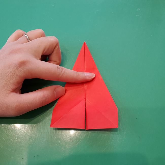 折り紙 星型のサンタクロースの折り方作り方②星形(6)