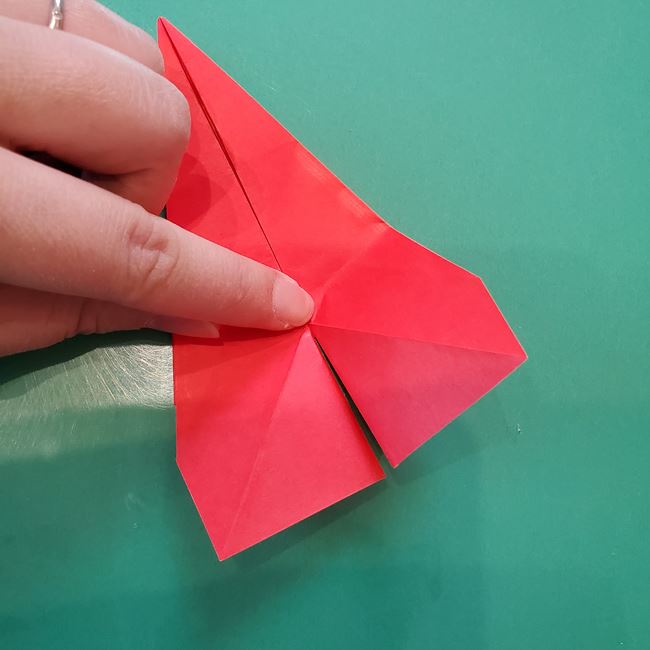 折り紙 星型のサンタクロースの折り方作り方②星形(7)