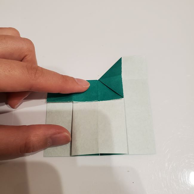 折り紙 柊のリースの折り方作り方①パーツ(18)