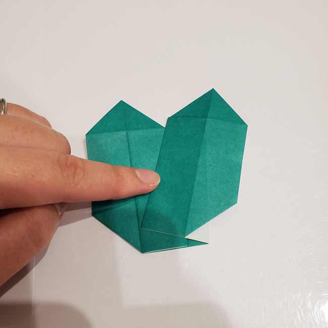 折り紙 柊のリースの折り方作り方①パーツ(24)