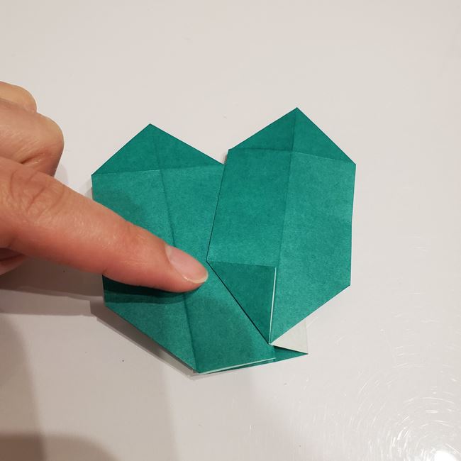 折り紙 柊のリースの折り方作り方①パーツ(25)