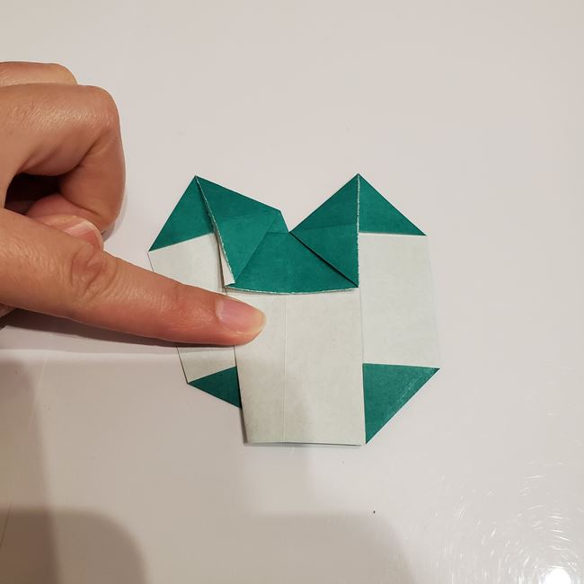 折り紙 柊のリースの折り方作り方①パーツ(29)
