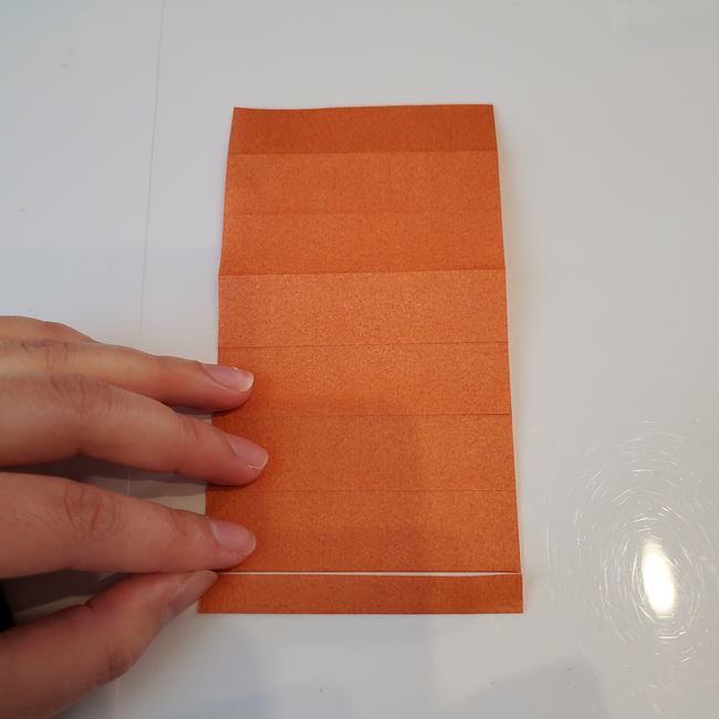 折り紙のクリスマスツリー星付きで立体的な作り方折り方②幹(13)
