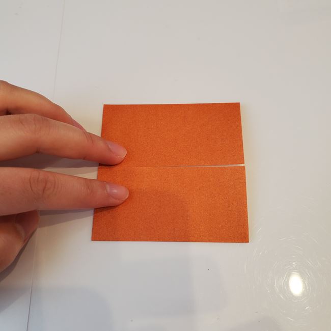 折り紙のクリスマスツリー星付きで立体的な作り方折り方②幹(5)
