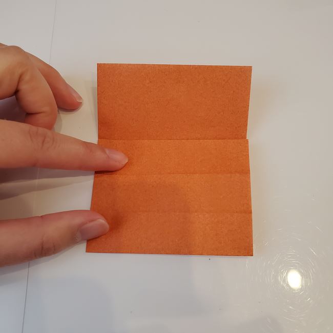 折り紙のクリスマスツリー星付きで立体的な作り方折り方②幹(9)