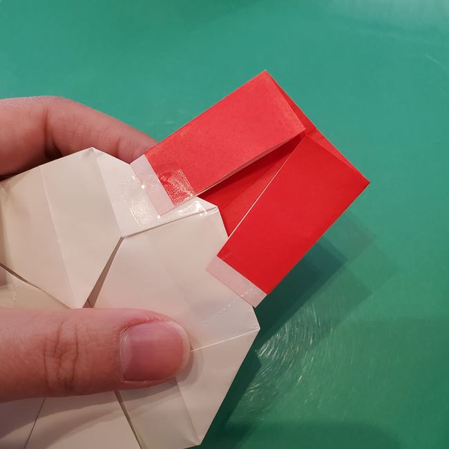 折り紙の雪だるまとバケツの帽子の簡単な折り方作り方③完成(4)