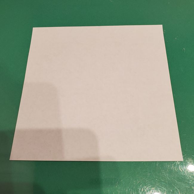 雪うさぎの折り紙 平面で簡単な折り方作り方①うさぎ(1)
