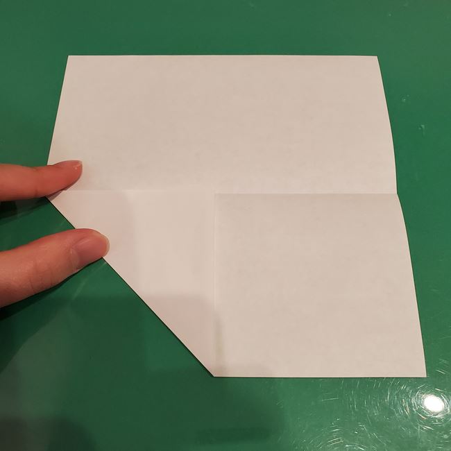 雪うさぎの折り紙 平面で簡単な折り方作り方①うさぎ(4)