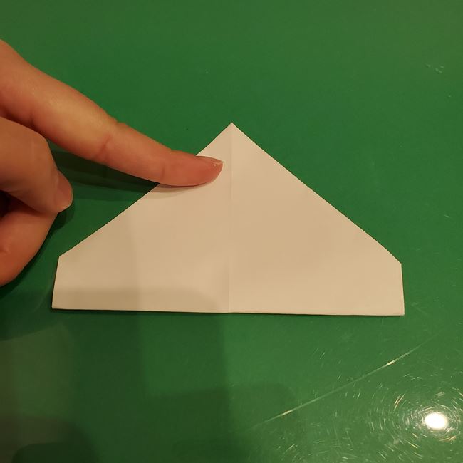 雪うさぎの折り紙 平面で簡単な折り方作り方①うさぎ(7)