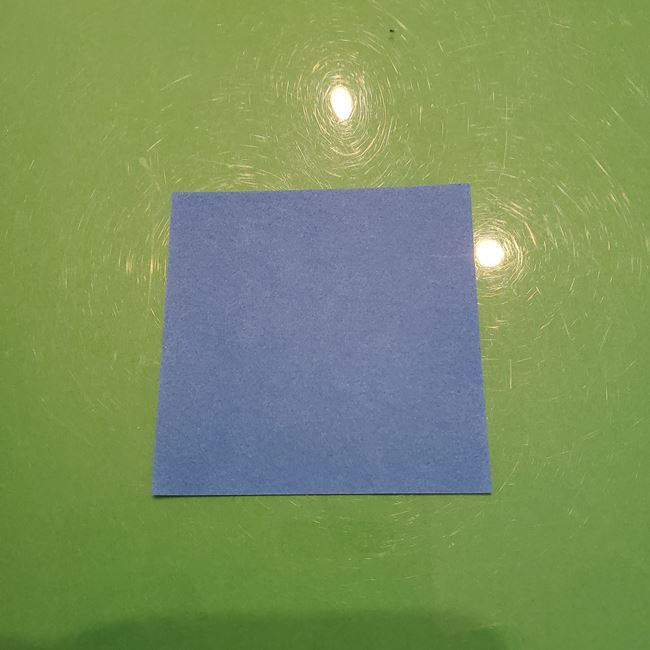 アナ雪の結晶の折り紙 簡単な折り方作り方①パーツ(1)