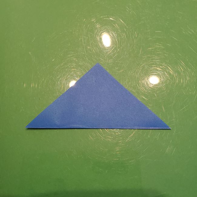 アナ雪の結晶の折り紙 簡単な折り方作り方①パーツ(2)