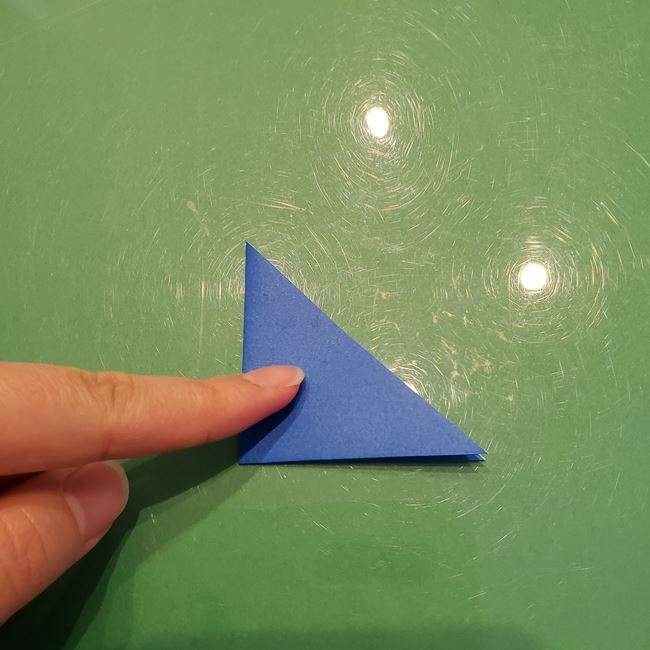 アナ雪の結晶の折り紙 簡単な折り方作り方①パーツ(3)