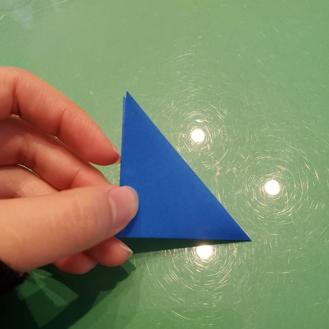 アナ雪の結晶の折り紙 簡単な折り方作り方①パーツ(4)