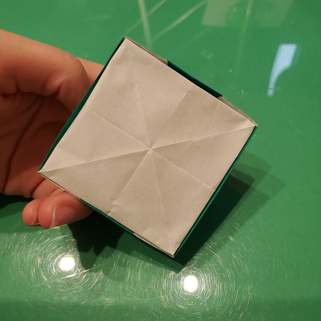 クリスマスのテーブル飾りの折り紙＊折り方作り方①箱(36)