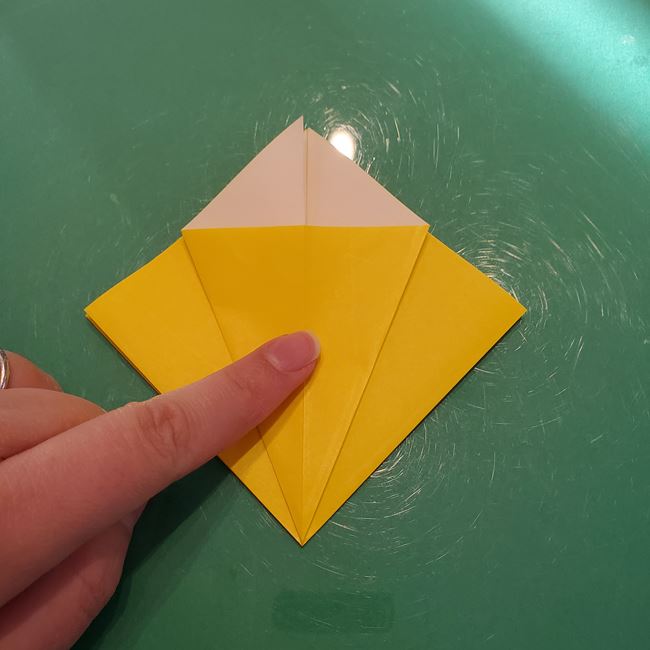 クリスマスオーナメントの折り紙 おしゃれで簡単な作り方・折り方①折り方(15)