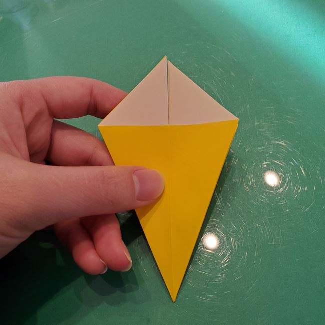 クリスマスオーナメントの折り紙 おしゃれで簡単な作り方・折り方①折り方(17)