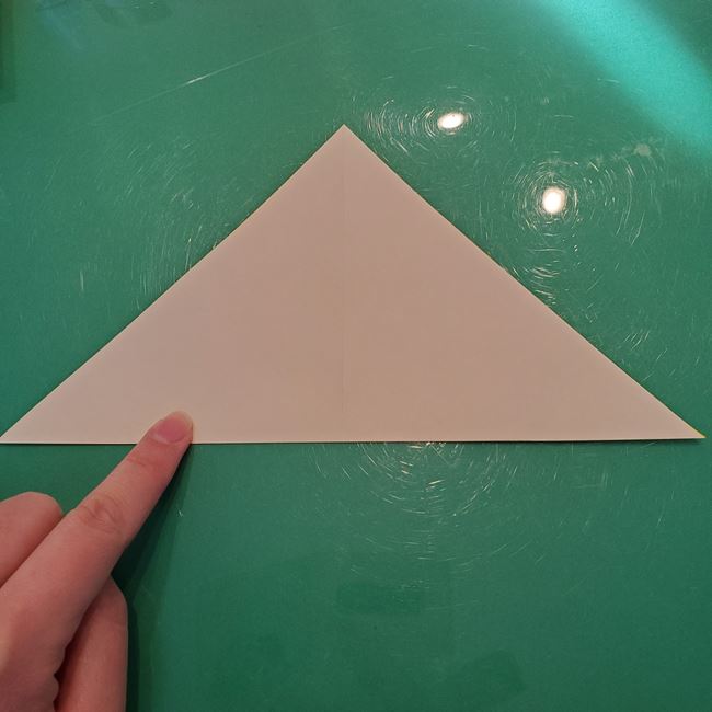 クリスマスオーナメントの折り紙 おしゃれで簡単な作り方・折り方①折り方(4)