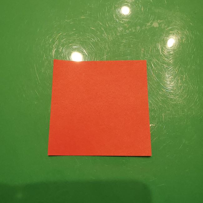 ポインセチアの折り紙 切り絵の切り方・作り方①花(1)