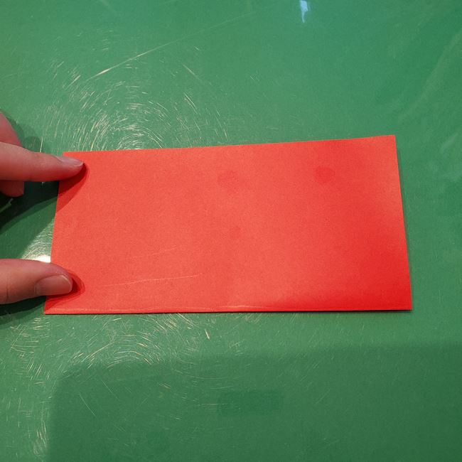 作り方 ポインセチアの折り紙を立体的につくる方法(花の折り方)①折り筋(2)