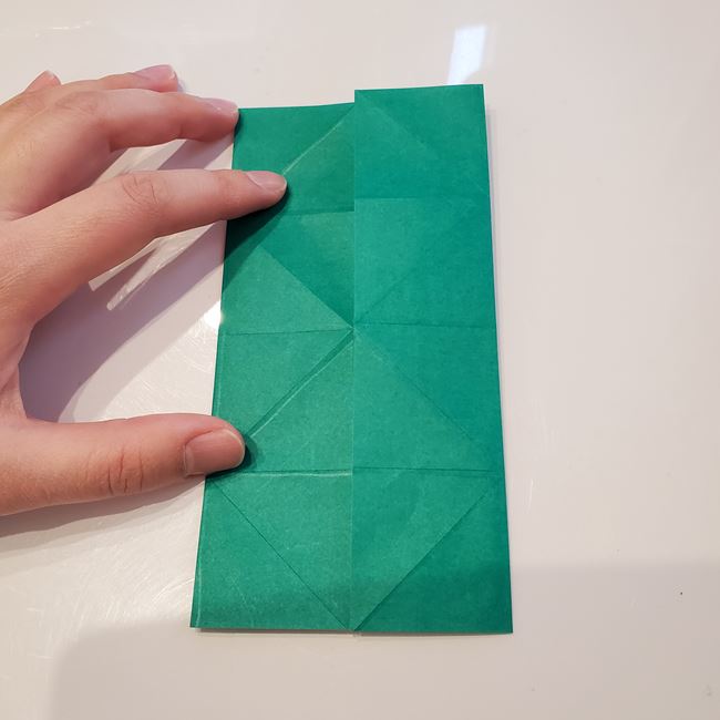 折り紙 ポインセチアの葉っぱの折り方作り方①折り筋(14)