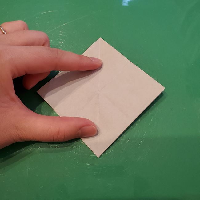 折り紙 ポインセチアの葉っぱの折り方作り方①折り筋(19)