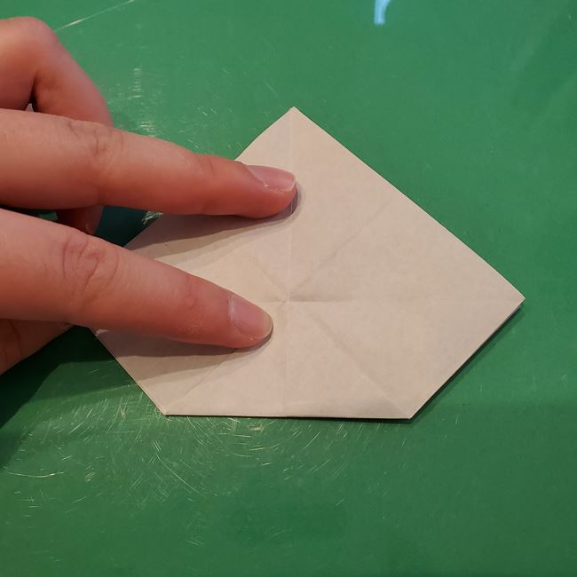 折り紙 ポインセチアの葉っぱの折り方作り方②折る(2)