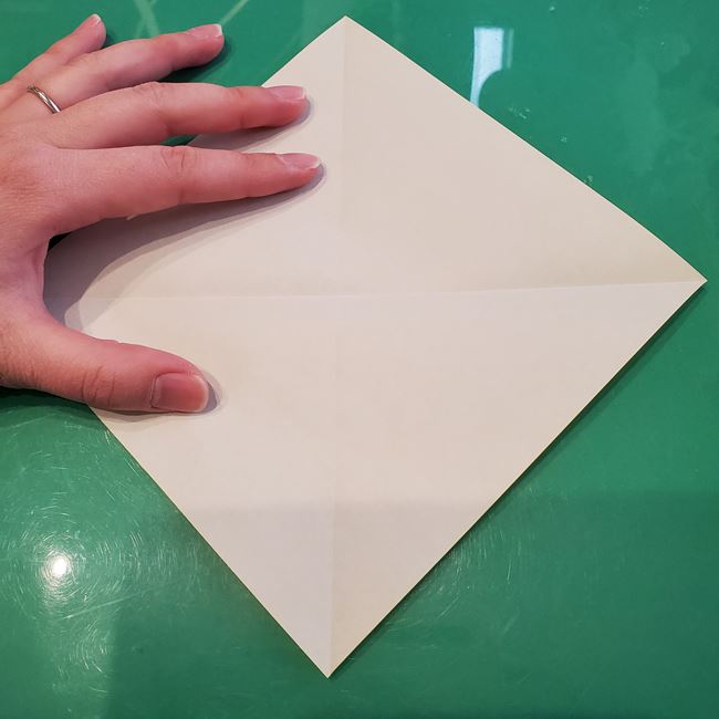 折り紙の虎の立体的な折り方作り方①顔基本(5)
