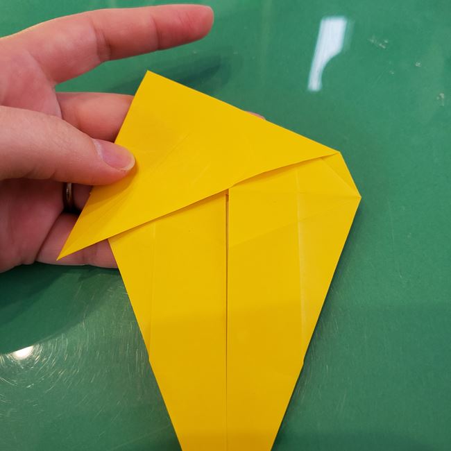 折り紙の虎の立体的な折り方作り方②顔完成(6)