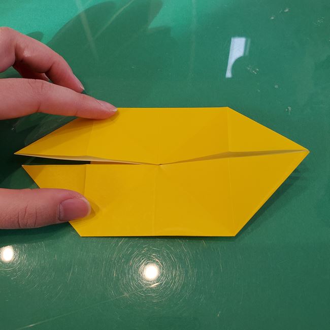 折り紙の虎の立体的な折り方作り方③体(16)