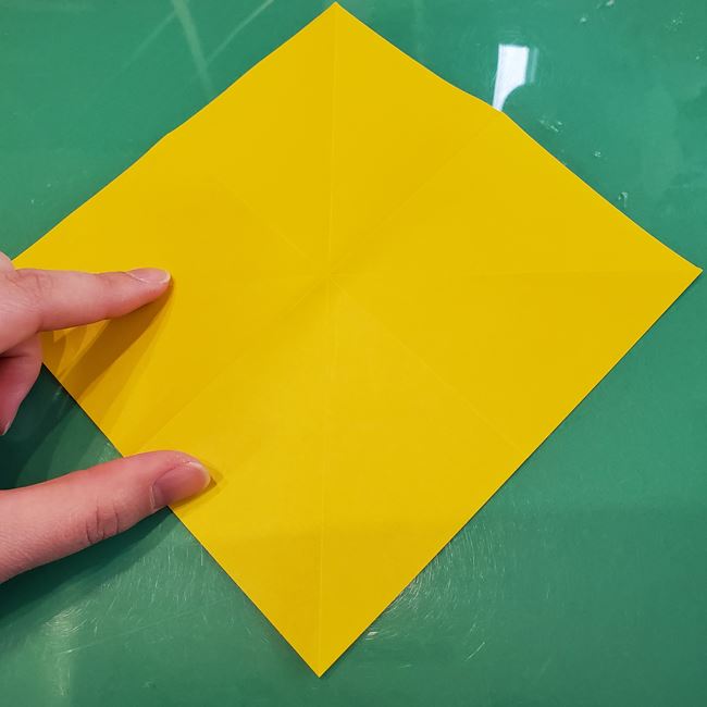折り紙の虎の立体的な折り方作り方③体(9)