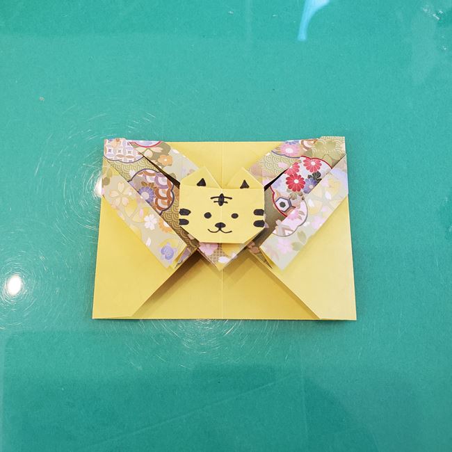 虎のポチ袋の折り紙 折り方作り方②袋(19)