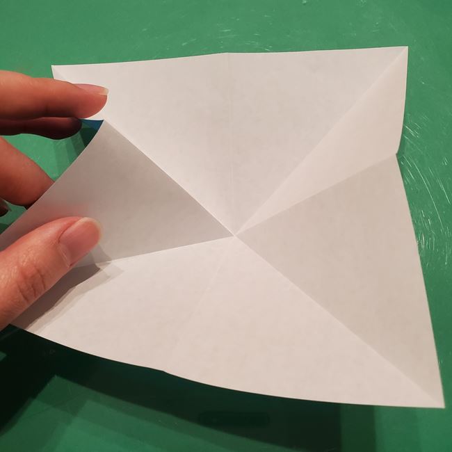 雪の結晶 折り紙でハートの模様がつくれる折り方作り方①パーツ(10)