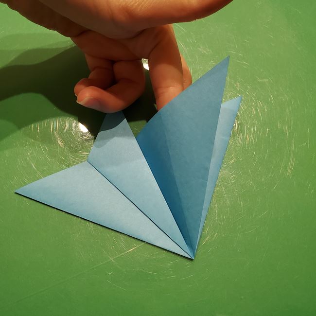 雪の結晶 折り紙でハートの模様がつくれる折り方作り方①パーツ(14)