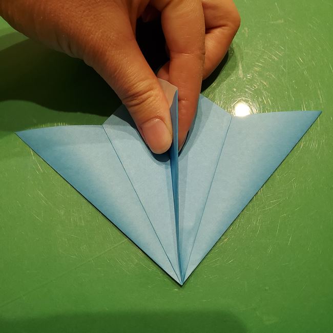 雪の結晶 折り紙でハートの模様がつくれる折り方作り方①パーツ(16)