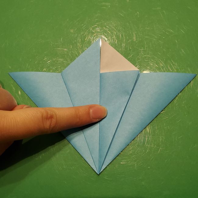 雪の結晶 折り紙でハートの模様がつくれる折り方作り方①パーツ(17)