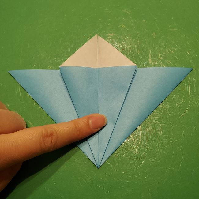 雪の結晶 折り紙でハートの模様がつくれる折り方作り方①パーツ(18)