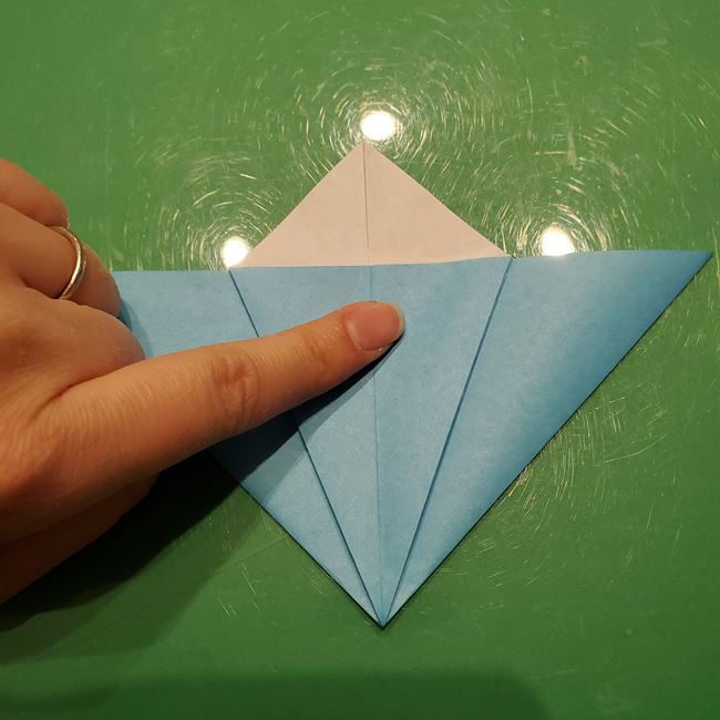 雪の結晶 折り紙でハートの模様がつくれる折り方作り方①パーツ(22)