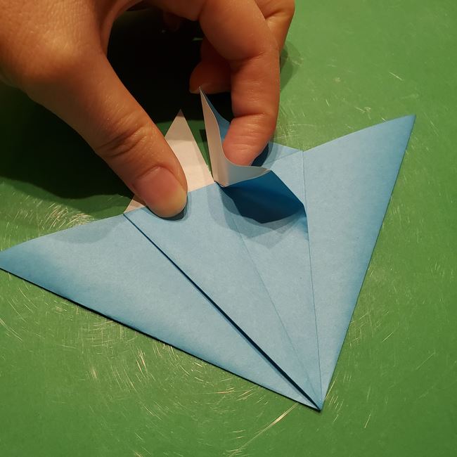 雪の結晶 折り紙でハートの模様がつくれる折り方作り方①パーツ(23)