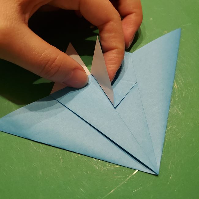 雪の結晶 折り紙でハートの模様がつくれる折り方作り方①パーツ(24)