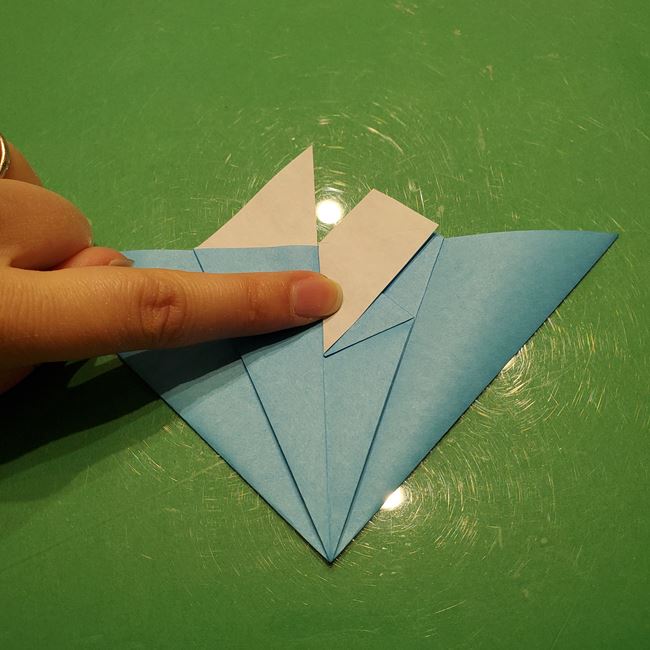 雪の結晶 折り紙でハートの模様がつくれる折り方作り方①パーツ(25)