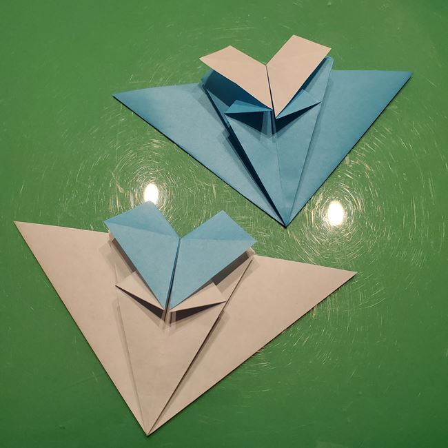 雪の結晶 折り紙でハートの模様がつくれる折り方作り方①パーツ(27)